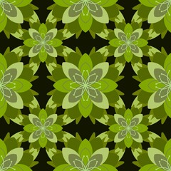 Geometric floral seamless pattern with flower for wallpaper and fabrics and textiles