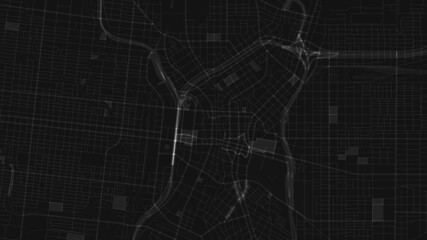 black and white map city of San Antonio