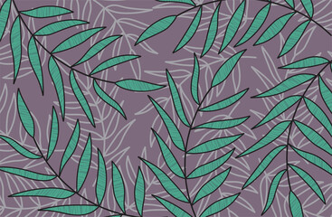 Abstract background with simple leaves pattern