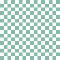Green and White checkerboard seamless pattern background. Vector illustration.
