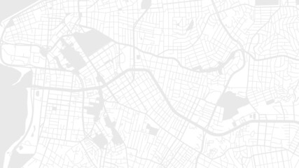 Digital web white map of Porty Alegre