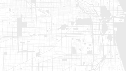 Digital web white map of chicago