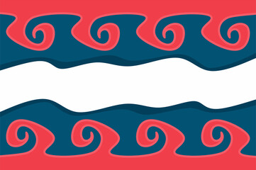 Abstract background with cute waving line pattern and some copy space area