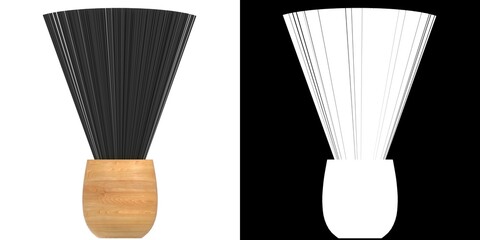 3D rendering illustration of a barber brush