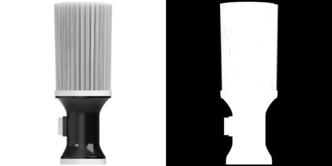 3D rendering illustration of a barber neck duster