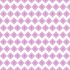 simple vector pixel art seamless pattern of abstract decorative ornate violet flowers on white background