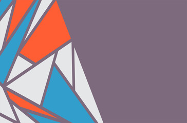 Minimalist presentation background  with colorful polygonal pattern and some copy space area