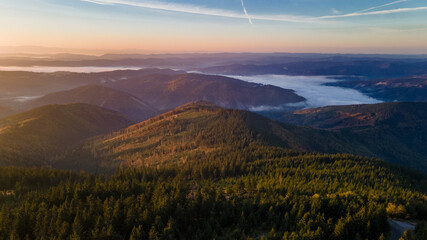 sunrise over the mountains