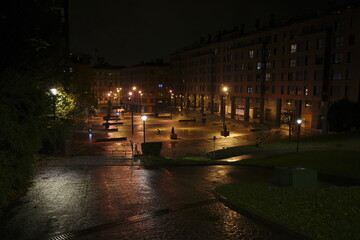 Fototapeta na wymiar Urban environment at night