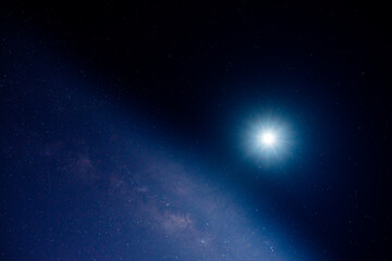 Milky way,galaxy,cosmos on dark sky