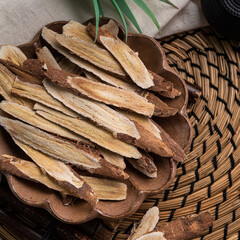 Chinese herbal medicine Astragalus root.