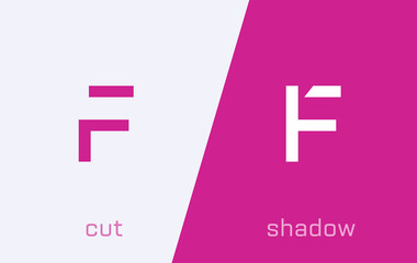 Obraz premium Set of letter F minimal logo icon design template elements