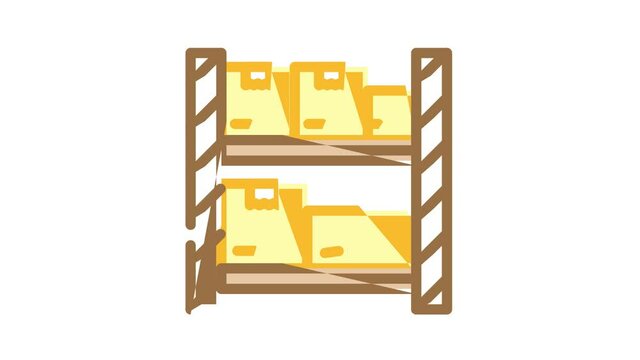 warehouse shelves wholesale animated color icon warehouse shelves wholesale sign. isolated on white background