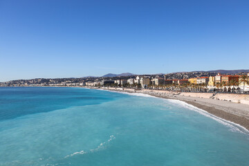 City of Nice with Promenade des Anglais