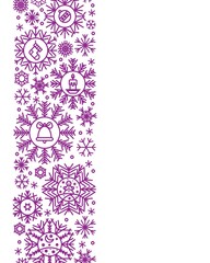 New Year and Christmas template from decorative snowflakes and stars.