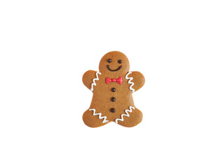 Gingerbread cookie. A ginger bread cookie isolated on a white background.