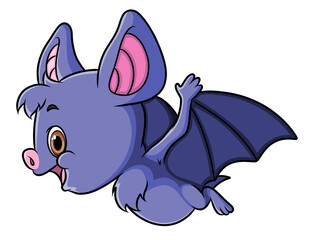 The baby bat is trying to fly in the night