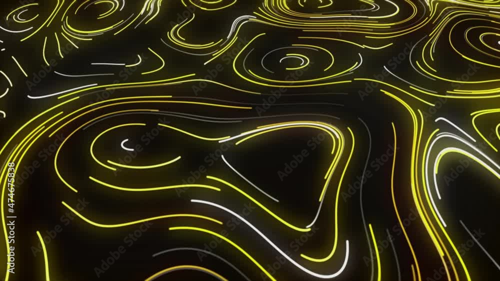 Aufkleber background. motion. white lines in the abstraction next to which yellow lines appear and move and di