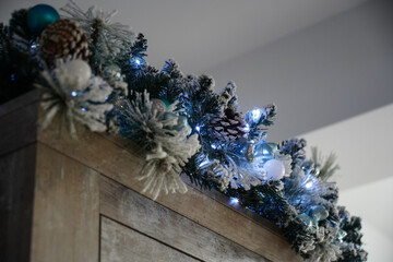 Christmas decorations. detail decorations. holiday decor. photo inside.