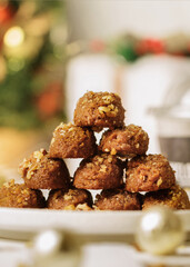 Greek traditional Christmas desserts melomakarona