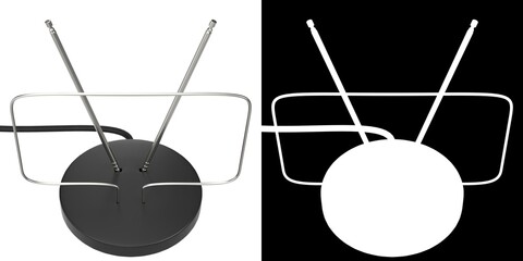 3D rendering illustration of a basic indoor antenna