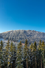 Schöne Winterlandschaft auf den Höhen des Thüringer Waldes bei Oberschönau - Thüringen