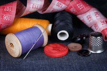 Sewing accessories close-up