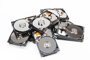 Pile of hard drives