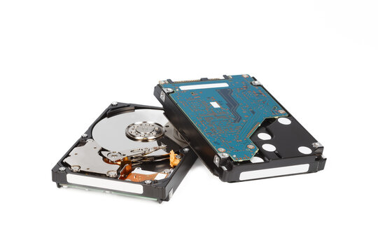 Front and back of a hard drive