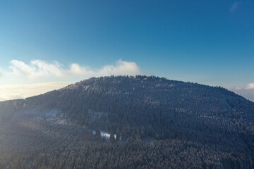 Schöne Winterlandschaft auf den Höhen des Thüringer Waldes bei Oberschönau - Thüringen