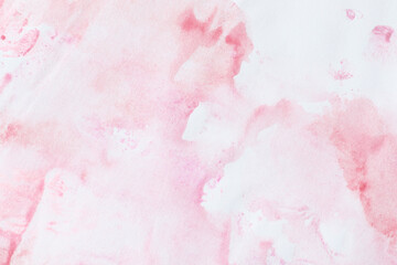 creative pastel pink aquarelle background with paint splashes