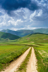 Piano Grande di Castelluccio, mountain and rural landscape