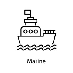 Obraz premium Marine vector Outline Icon Design illustration. Activities Symbol on White background EPS 10 File