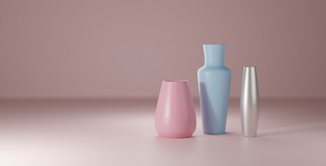 3D render of vase in-studio