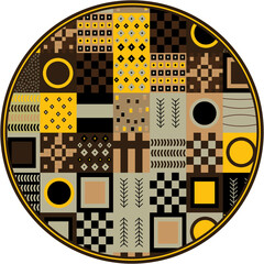 carpet Abstract seamless turkish pattern, circular