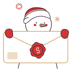 Snowman with mail