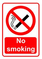 No smoking allowed in this area sign
