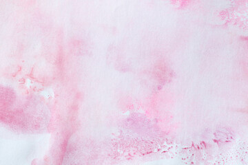 Fototapeta premium creative pastel pink aquarelle background with paint splashes