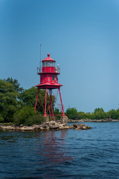 Little Red Light In Alpena Michigan Helping Ships To Navigate Waterway