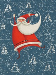 santa claus and christmas card