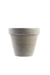 Ceramic flower pot isolated on white