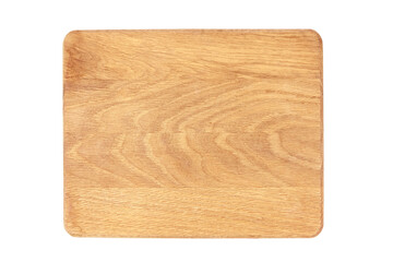 Wooden cutting board isolated on white