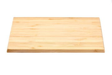 Wooden cutting board isolated on white