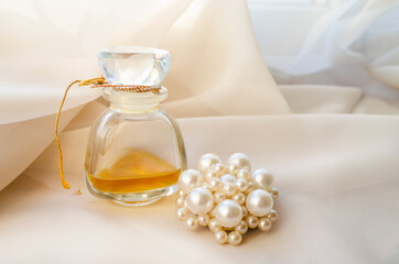 Vintage Perfume Bottle with brooch