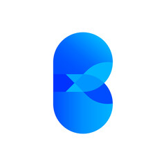 Abstract Letter B logo icon design template elements
