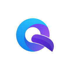Abstract Q letter logo design icon vector templates