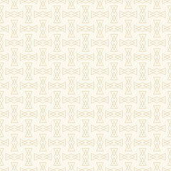 Trendy background pattern with decorative abstract ornament on light beige background. Fabric texture swatch, seamless wallpaper. Vector illustration