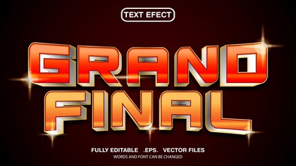 editable text effect theme grand final - obrazy, fototapety, plakaty