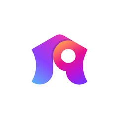 Modern real estate logo design vector template