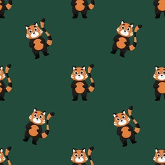 baby pattern - cute red panda
